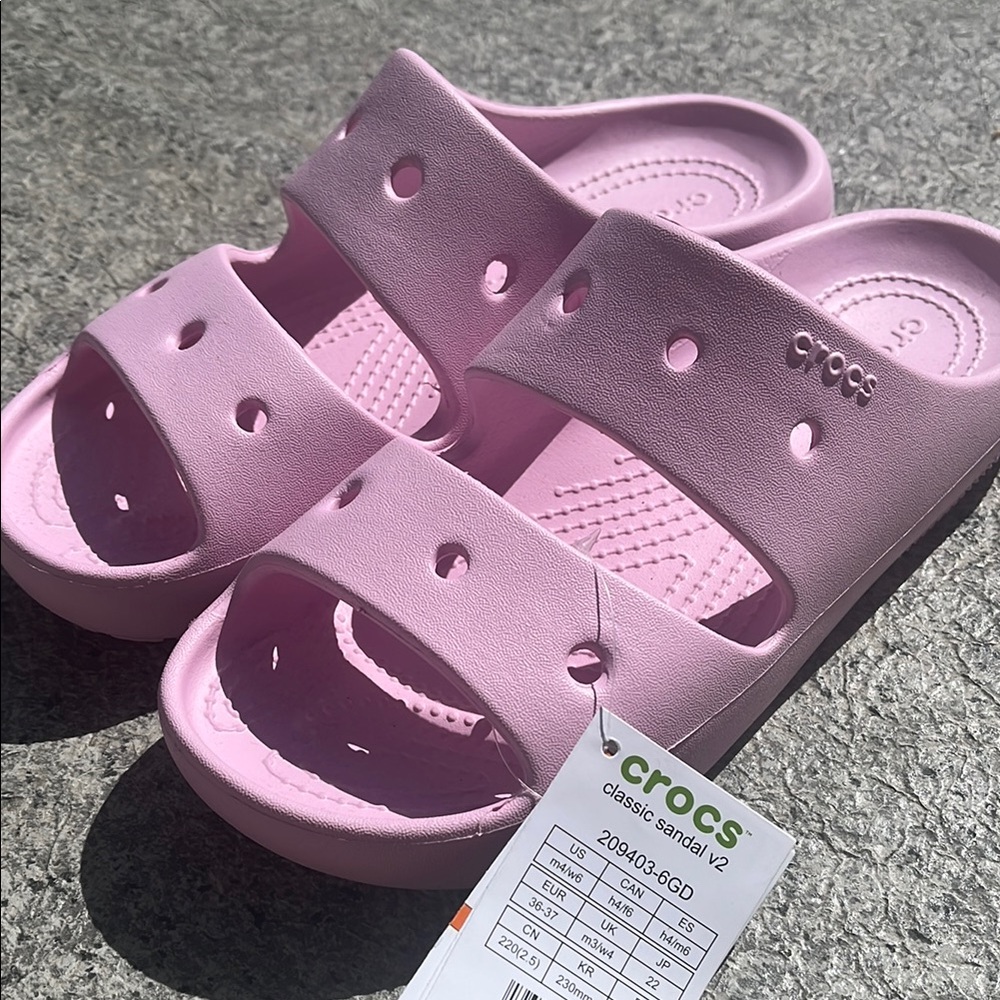 CROCS Pink Sandals Slip-On Comfort